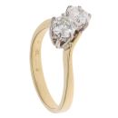 18ct Yellow Gold 1.00ct Brilliant Cut Diamond Two Stone Ring