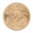 1912 George V Large Head UK Full Sovereign Coin
