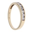 9ct Yellow Gold Cubic Zirocnia Half Eternity Ring