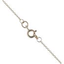 9ct Yellow Gold 0.05ct Diamond and Sapphire Cluster Pendant and Chain 18"