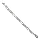 Silver Curb Bracelet 8.5" By Icesia