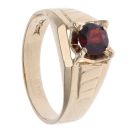 9ct Yellow Gold Garnet Signet Ring