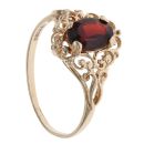 9ct Yellow Gold Garnet Solitaire Ring