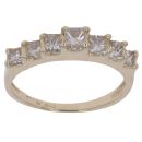 9ct Yellow Gold 1.00ct Princess Cut Diamond Half Eternity Ring
