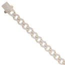 9ct Yellow Gold Cubic Zirconia Curb Bracelet 8"
