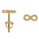 22ct Yellow Gold Infinity Stud Earrings