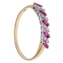 18ct Yellow Gold 0.10ct Diamond and Ruby Fancy Ring