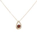9ct Yellow Gold Tear Drop Pendant And Chain
