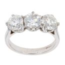 18ct White Gold Diamond Trilogy Ring