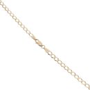 9ct Yellow Gold Plain Curb Chain 18"