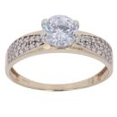 9ct Yellow Gold Cubic Zirconia Single Stone Ring