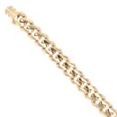 14ct Yellow Gold Monaco Curb Classic Plain Lock Bracelet 8.5"