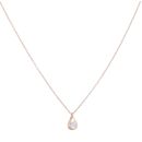 9ct Rose Gold Cubic Zirconia Pendant and Chain 18"