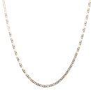 14ct Yellow Gold Flat Marine Figaro Chain 20"