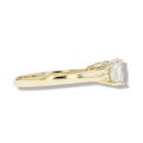 9ct Yellow Gold Trilogy Cubic Zirconia Ring