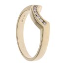 9ct Yellow Gold 0.15ct Brilliant Cut Wishbone Ring