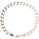 9ct Yellow Gold Square Curb Bracelet 7.5"