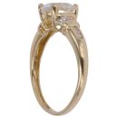 18ct Yellow Gold Cubic Zirconia Solitaire Ring