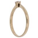 18ct Yellow Gold 0.10ct Brilliant Cut Diamond Solitaire Ring