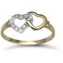 9ct Yellow Gold 0.05ct Diamond Heart Ring