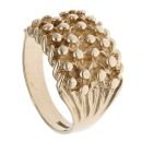 9ct Yellow Gold Four Row Keeper Ring