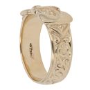 9ct Yellow Gold Patterned Buckle Ring