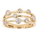 18ct Yellow Gold 0.50ct Diamond Bubble Ring