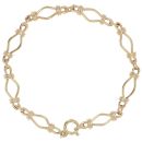 9ct Yellow Gold Fancy Bracelet 7.5"