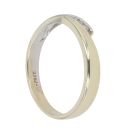 9ct Yellow and White Gold 0.06ct Brilliant Cut Diamond Trilogy Ring