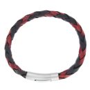 Unique & Co Black And Red Leather Bracelet