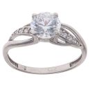 9ct White Gold Cubic Zirconia Solitaire Ring