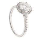 9ct White Gold 1.25ct Brilliant Cut Lab Grown Diamond Cluster Ring