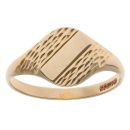 9ct Yellow Gold Textured Signet Ring