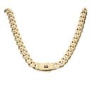 14ct Yellow Gold Monaco Classic Plain Lock Curb Chain 18"