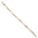 14ct Yellow Gold Brushed and Polished Fancy Bracelet 8"