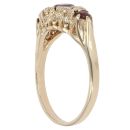 9ct Yellow Gold Cubic Zirconia and Garnet Dress Ring