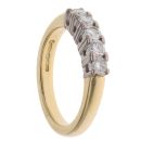 18ct Yellow Gold 0.40ct Brilliant Cut Diamond Five Stone Ring