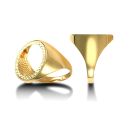 9ct Yellow Gold Full Sovereign Polished Ring Mount