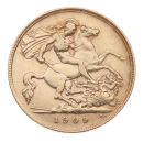 1909 Edward VII Large Head UK Half Sovereign Coin