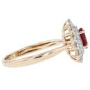 9ct Yellow Gold 0.52cts Diamond And Ruby Ring