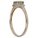 9ct Yellow Gold 0.02ct Diamond and Peridot Ring