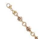 9ct Yellow and White Gold Fancy Bracelet 8"