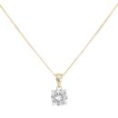 9ct Yellow Gold Diamond Pendant and 18" Chain by Anya Belle