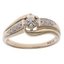 9ct Yellow Gold 0.10ct Diamond Solitaire Ring