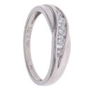 Platinum 0.25ct Brilliant Cut Diamond Crossover Ring