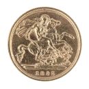1895 Victoria Old Head UK Half Sovereign Coin