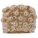 9ct Yellow Gold Four Row Keeper Ring