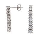 9ct White Gold 0.85ct Brilliant Cut Lab Grown Diamond Drop Earrings