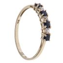 9ct Yellow Gold 0.01ct Diamond and Sapphire Ring