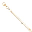 22ct Yellow and White Gold Duo Beaded Bracelet 5.5"
